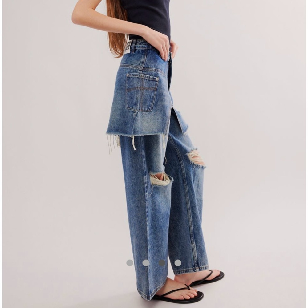 New Ragged Priest Shadow Distressed High Waist Jeans Size 30 Sold Out - Picture 3 of 7
